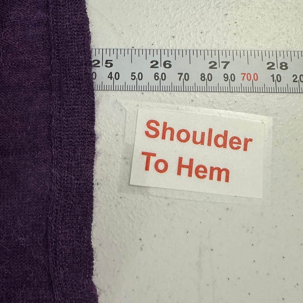 Eileen Fisher Womens Old Money Baby Alpaca Cadigan Size M Quiet Luxury Purple - Picture 7 of 8